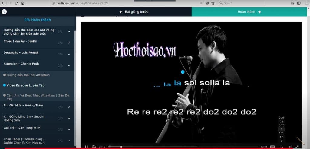 Học thổi sáo online tại hocthoisao.vn